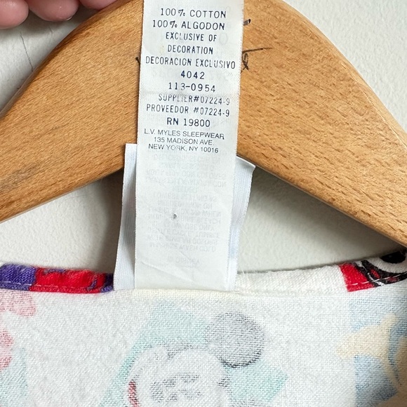 Vintage 90s Mickey and Co. Button Down PJ Top Medium - Picture 5 of 8